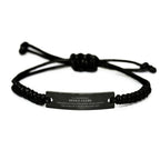 Remarkable Office Clerk Gifts, Your dedication and hard work, Inspirational Birthday Christmas Unique Black Rope Bracelet For Office Clerk, Coworkers, Men, Women, Friends