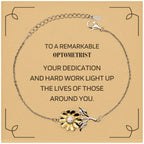 Remarkable Optometrist Gifts, Your dedication and hard work, Inspirational Birthday Christmas Unique Sunflower Bracelet For Optometrist, Coworkers, Men, Women, Friends