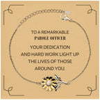 Remarkable Parole Officer Gifts, Your dedication and hard work, Inspirational Birthday Christmas Unique Sunflower Bracelet For Parole Officer, Coworkers, Men, Women, Friends