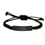 Remarkable Payroll Clerk Gifts, Your dedication and hard work, Inspirational Birthday Christmas Unique Black Rope Bracelet For Payroll Clerk, Coworkers, Men, Women, Friends