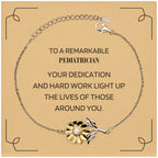 Remarkable Pediatrician Gifts, Your dedication and hard work, Inspirational Birthday Christmas Unique Sunflower Bracelet For Pediatrician, Coworkers, Men, Women, Friends