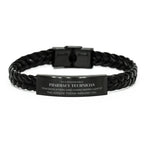Remarkable Pharmacy Technician Gifts, Your dedication and hard work, Inspirational Birthday Christmas Unique Braided Leather Bracelet For Pharmacy Technician, Coworkers, Men, Women, Friends