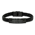 Remarkable Physician Assistant Gifts, Your dedication and hard work, Inspirational Birthday Christmas Unique Braided Leather Bracelet For Physician Assistant, Coworkers, Men, Women, Friends