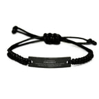 Remarkable Podiatrist Gifts, Your dedication and hard work, Inspirational Birthday Christmas Unique Black Rope Bracelet For Podiatrist, Coworkers, Men, Women, Friends