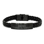 Remarkable Podiatrist Gifts, Your dedication and hard work, Inspirational Birthday Christmas Unique Braided Leather Bracelet For Podiatrist, Coworkers, Men, Women, Friends