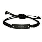 Remarkable Postmaster Gifts, Your dedication and hard work, Inspirational Birthday Christmas Unique Black Rope Bracelet For Postmaster, Coworkers, Men, Women, Friends