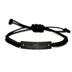 Remarkable Priest Gifts, Your dedication and hard work, Inspirational Birthday Christmas Unique Black Rope Bracelet For Priest, Coworkers, Men, Women, Friends