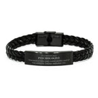 Remarkable Psychologist Gifts, Your dedication and hard work, Inspirational Birthday Christmas Unique Braided Leather Bracelet For Psychologist, Coworkers, Men, Women, Friends
