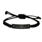 Remarkable Quilter Gifts, Your dedication and hard work, Inspirational Birthday Christmas Unique Black Rope Bracelet For Quilter, Coworkers, Men, Women, Friends