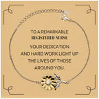 Remarkable Registered Nurse Gifts, Your dedication and hard work, Inspirational Birthday Christmas Unique Sunflower Bracelet For Registered Nurse, Coworkers, Men, Women, Friends
