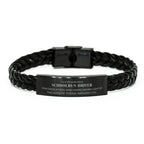 Remarkable Schoolbus Driver Gifts, Your dedication and hard work, Inspirational Birthday Christmas Unique Braided Leather Bracelet For Schoolbus Driver, Coworkers, Men, Women, Friends