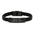 Remarkable Securities Trader Gifts, Your dedication and hard work, Inspirational Birthday Christmas Unique Braided Leather Bracelet For Securities Trader, Coworkers, Men, Women, Friends