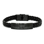 Remarkable Server Gifts, Your dedication and hard work, Inspirational Birthday Christmas Unique Braided Leather Bracelet For Server, Coworkers, Men, Women, Friends