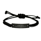 Remarkable Sheriff Deputy Gifts, Your dedication and hard work, Inspirational Birthday Christmas Unique Black Rope Bracelet For Sheriff Deputy, Coworkers, Men, Women, Friends