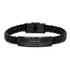 Remarkable Surgeon Gifts, Your dedication and hard work, Inspirational Birthday Christmas Unique Braided Leather Bracelet For Surgeon, Coworkers, Men, Women, Friends