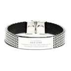 Remarkable Tour Guide Gifts, Your dedication and hard work, Inspirational Birthday Christmas Unique Stainless Steel Bracelet For Tour Guide, Coworkers, Men, Women, Friends