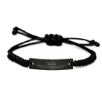 Remarkable Trainer Gifts, Your dedication and hard work, Inspirational Birthday Christmas Unique Black Rope Bracelet For Trainer, Coworkers, Men, Women, Friends