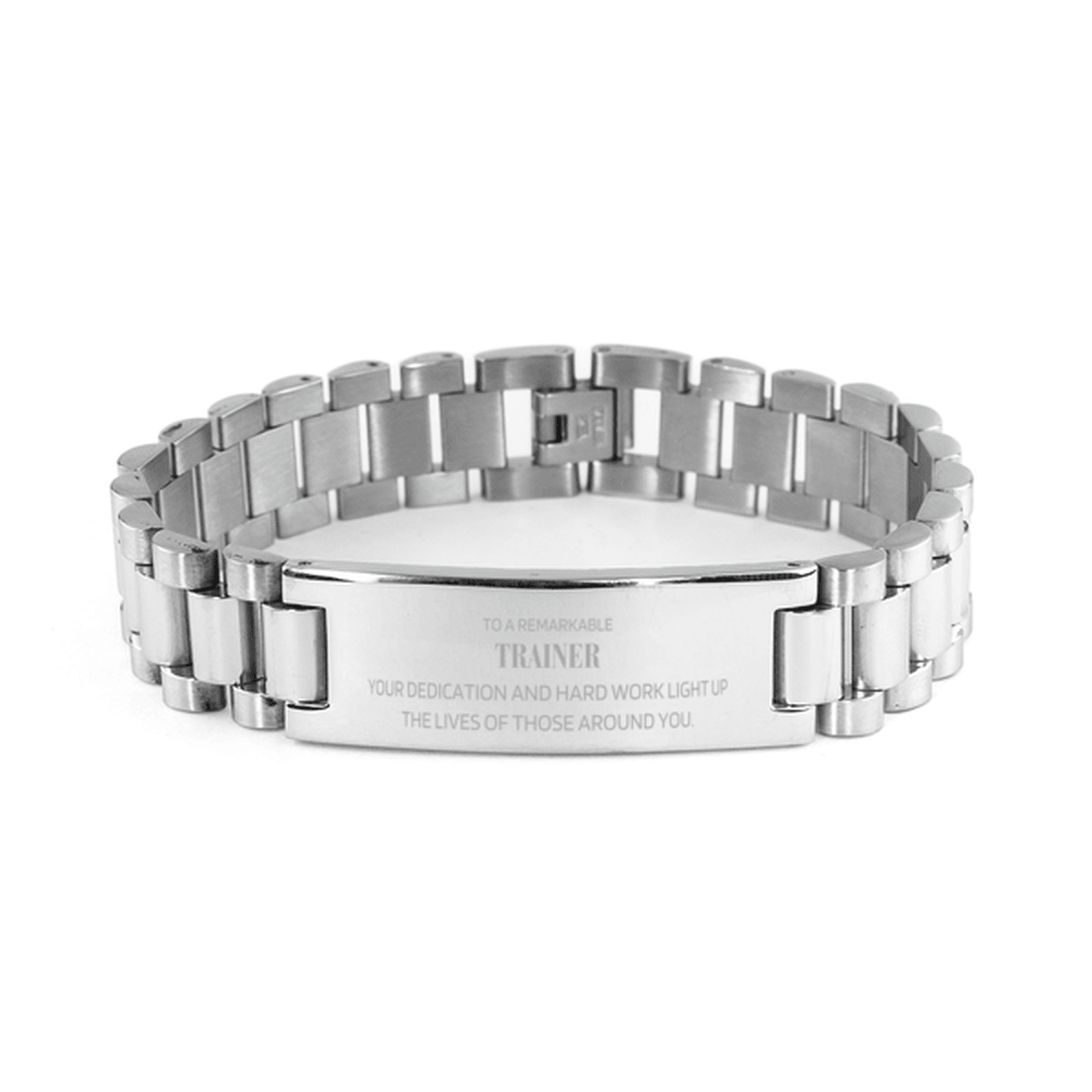 Remarkable Trainer Gifts, Your dedication and hard work, Inspirational Birthday Christmas Unique Ladder Stainless Steel Bracelet For Trainer, Coworkers, Men, Women, Friends - Mallard Moon Gift Shop
