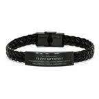 Remarkable Transcriptionist Gifts, Your dedication and hard work, Inspirational Birthday Christmas Unique Braided Leather Bracelet For Transcriptionist, Coworkers, Men, Women, Friends