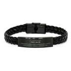 Remarkable Trucker Gifts, Your dedication and hard work, Inspirational Birthday Christmas Unique Braided Leather Bracelet For Trucker, Coworkers, Men, Women, Friends