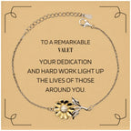 Remarkable Valet Gifts, Your dedication and hard work, Inspirational Birthday Christmas Unique Sunflower Bracelet For Valet, Coworkers, Men, Women, Friends