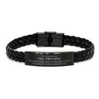 Remarkable Vice-principal Gifts, Your dedication and hard work, Inspirational Birthday Christmas Unique Braided Leather Bracelet For Vice-principal, Coworkers, Men, Women, Friends