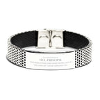 Remarkable Vice-principal Gifts, Your dedication and hard work, Inspirational Birthday Christmas Unique Stainless Steel Bracelet For Vice-principal, Coworkers, Men, Women, Friends