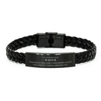 Remarkable Waiter Gifts, Your dedication and hard work, Inspirational Birthday Christmas Unique Braided Leather Bracelet For Waiter, Coworkers, Men, Women, Friends