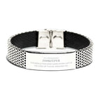 Remarkable Zookeeper Gifts, Your dedication and hard work, Inspirational Birthday Christmas Unique Stainless Steel Bracelet For Zookeeper, Coworkers, Men, Women, Friends