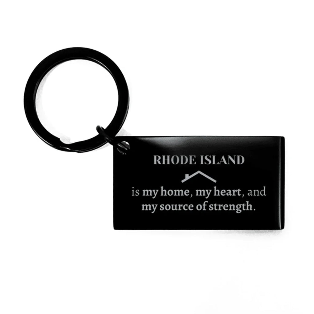 Rhode Island is my home Gifts, Lovely Rhode Island Birthday Christmas Keychain For People from Rhode Island, Men, Women, Friends