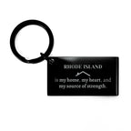 Rhode Island is my home Gifts, Lovely Rhode Island Birthday Christmas Keychain For People from Rhode Island, Men, Women, Friends