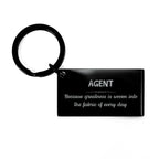 Sarcastic Agent Keychain Gifts, Christmas Holiday Gifts for Agent Birthday, Agent: Because greatness is woven