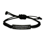 Sarcastic Air Traffic Controller Black Rope Bracelet Gifts, Christmas Holiday Gifts for Air Traffic Controller Birthday, Air Traffic Controller: Because greatness is woven