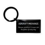 Sarcastic Aircraft Mechanic Keychain Gifts, Christmas Holiday Gifts for Aircraft Mechanic Birthday, Aircraft Mechanic: Because greatness is woven