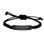 Sarcastic Athletic Trainer Black Rope Bracelet Gifts, Christmas Holiday Gifts for Athletic Trainer Birthday, Athletic Trainer: Because greatness is woven