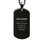 Sarcastic Bookbinder Black Dog Tag Gifts, Christmas Holiday Gifts for Bookbinder Birthday, Bookbinder: Because greatness is woven