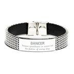 Sarcastic Dancer Stainless Steel Bracelet Gifts, Christmas Holiday Gifts for Dancer Birthday, Dancer: Because greatness is woven