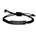 Sarcastic Executive Assistant Black Rope Bracelet Gifts, Christmas Holiday Gifts for Executive Assistant Birthday, Executive Assistant: Because greatness is woven