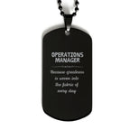 Sarcastic Operations Manager Black Dog Tag Gifts, Christmas Holiday Gifts for Operations Manager Birthday, Operations Manager: Because greatness is woven