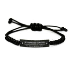 Sarcastic Orthopedic Surgeon Black Rope Bracelet Gifts, Christmas Holiday Gifts for Orthopedic Surgeon Birthday, Orthopedic Surgeon: Because greatness is woven