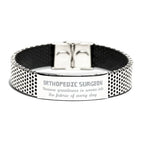 Sarcastic Orthopedic Surgeon Stainless Steel Bracelet Gifts, Christmas Holiday Gifts for Orthopedic Surgeon Birthday, Orthopedic Surgeon: Because greatness is woven