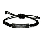 Sarcastic Paraprofessional Black Rope Bracelet Gifts, Christmas Holiday Gifts for Paraprofessional Birthday, Paraprofessional: Because greatness is woven