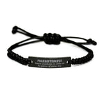 Sarcastic Phlebotomist Black Rope Bracelet Gifts, Christmas Holiday Gifts for Phlebotomist Birthday, Phlebotomist: Because greatness is woven