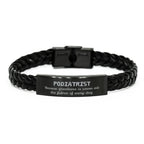 Sarcastic Podiatrist Braided Leather Bracelet Gifts, Christmas Holiday Gifts for Podiatrist Birthday, Podiatrist: Because greatness is woven