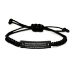 Sarcastic Respiratory Therapist Black Rope Bracelet Gifts, Christmas Holiday Gifts for Respiratory Therapist Birthday, Respiratory Therapist: Because greatness is woven