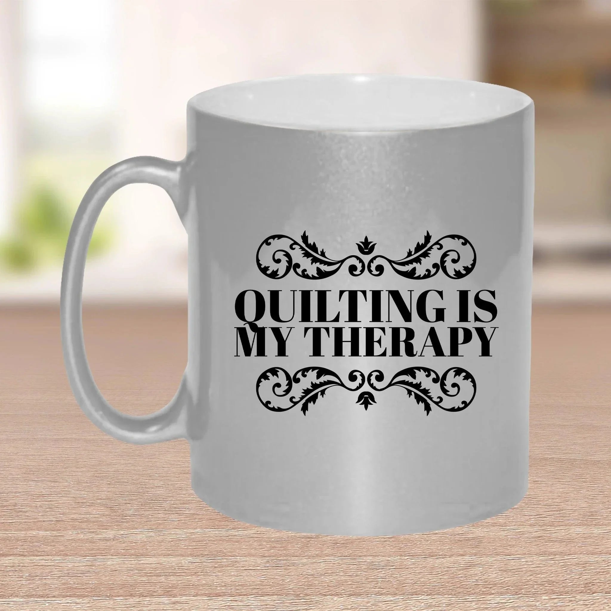 Quilting is My Therapy Ceramic Coffee Mug Travel Mug Gift for Quilter