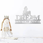 Mermaid Dreams Custom Name Metal Art Wall Sign