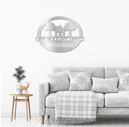 New Homeowner Metal Art Wall Sign - Mallard Moon Gift Shop