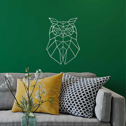Geometric Owl Indoor Outdoor Steel Wall Sign - Mallard Moon Gift Shop