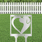 Dog Love Custom Address or Name Yard Garden Lawn Metal Stake Sign
